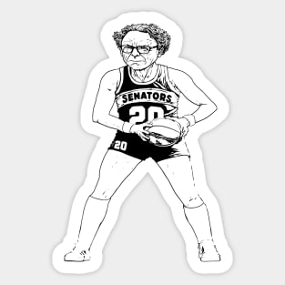 Vintage Funny Bernie Sanders Basketball Player // Baller Bernie Sketch Sticker